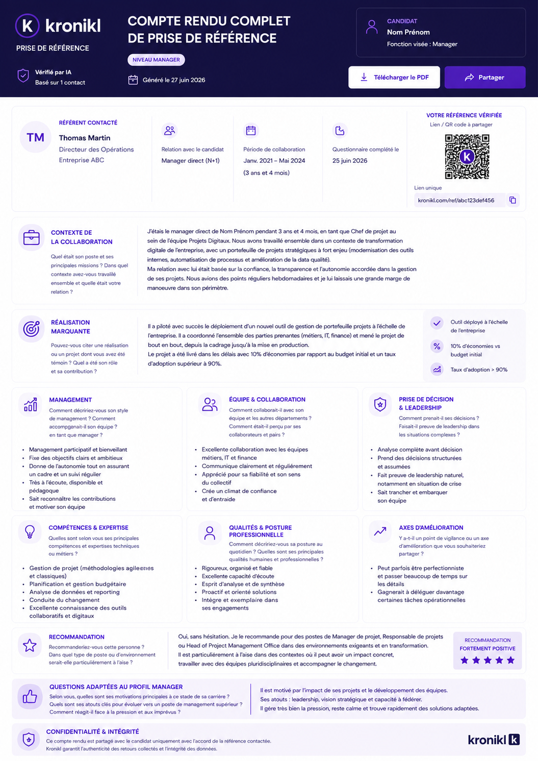 Exemple de compte rendu Kronikl Manager